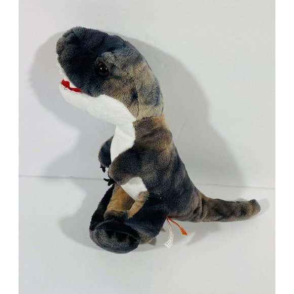 Wild Republic T-Rex 8" Plush Wrist Hugger Slap Bracelet Dinosaur Kids Toy Gray - Picture 3 of 8